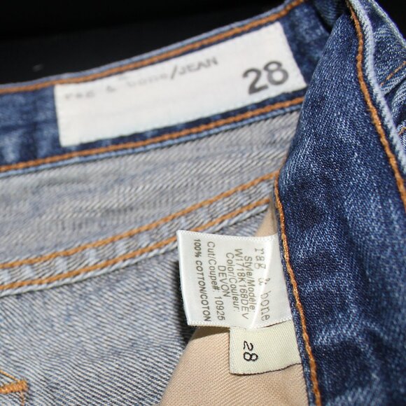 Rag & Bone  in Devon color jeans 100% cotton Made in USA  size 28 - Picture 5 of 8